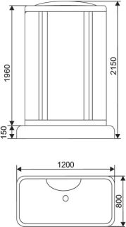 Душевая кабина ARCUS AS-119 120x80